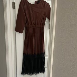 Elegant Brown and Black Dress